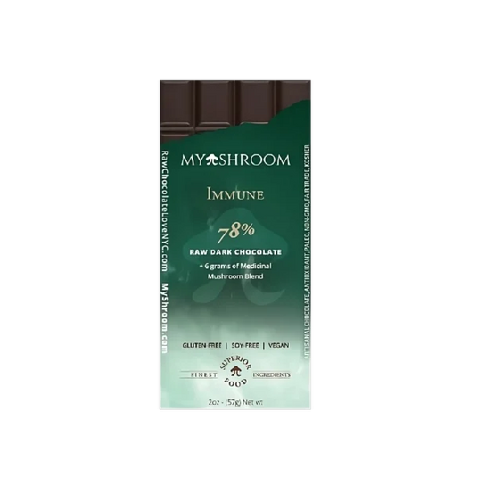 MyShroom Immune 78% Raw Dark Chocolate